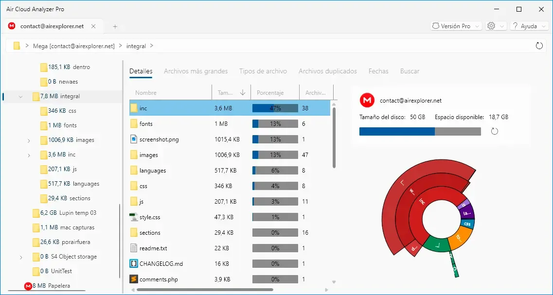 Air Cloud Analyzer storage overview